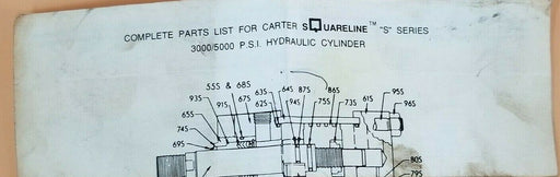 NEW CARTER SQUARLINE K755-KIT-15 SEAL KIT 'S' SERIES K755KIT15