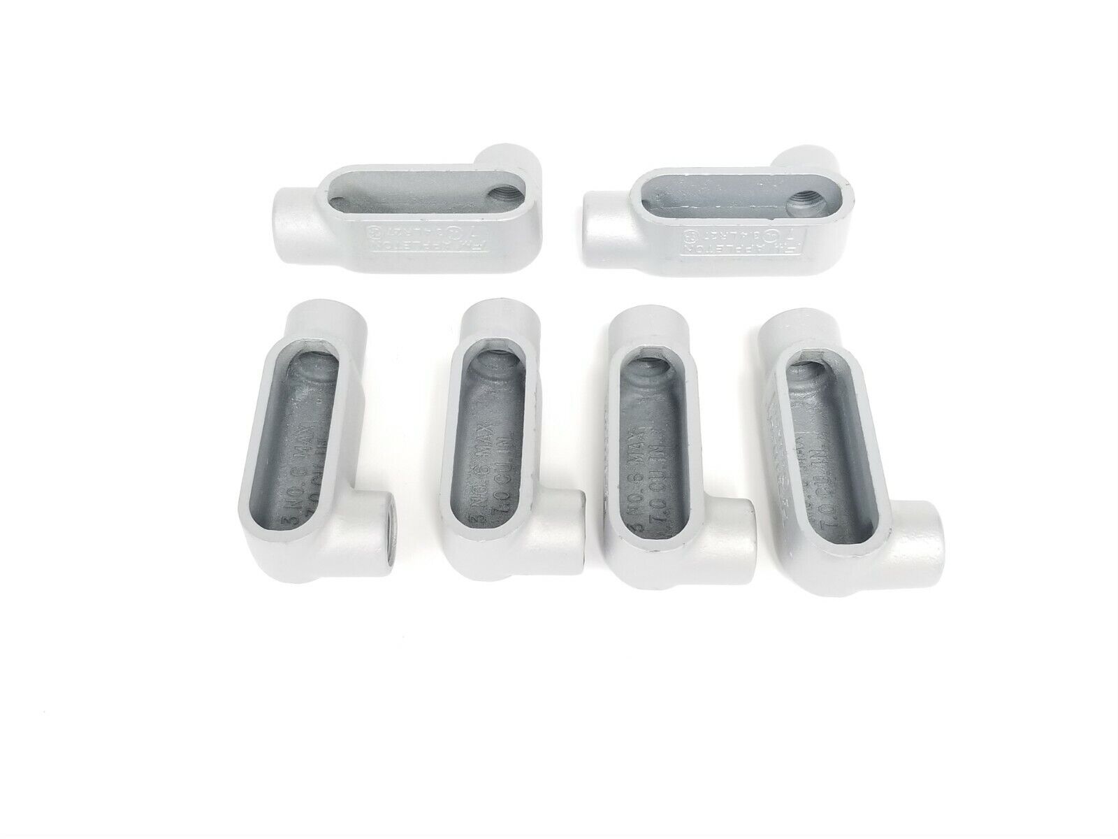 LOT OF 6 NEW APPLETON LR27 CONDUITS 3/4'' 7.0 CU. IN.