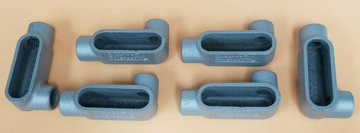 LOT OF 6 NEW APPLETON LR27 CONDUITS 3/4'' 7.0 CU. IN.