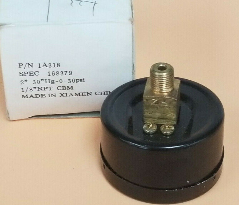 NIB USG 1A318 PRESSURE GAUGE 1/8IN NPT 30INCH HG SPEC 168379, 2''