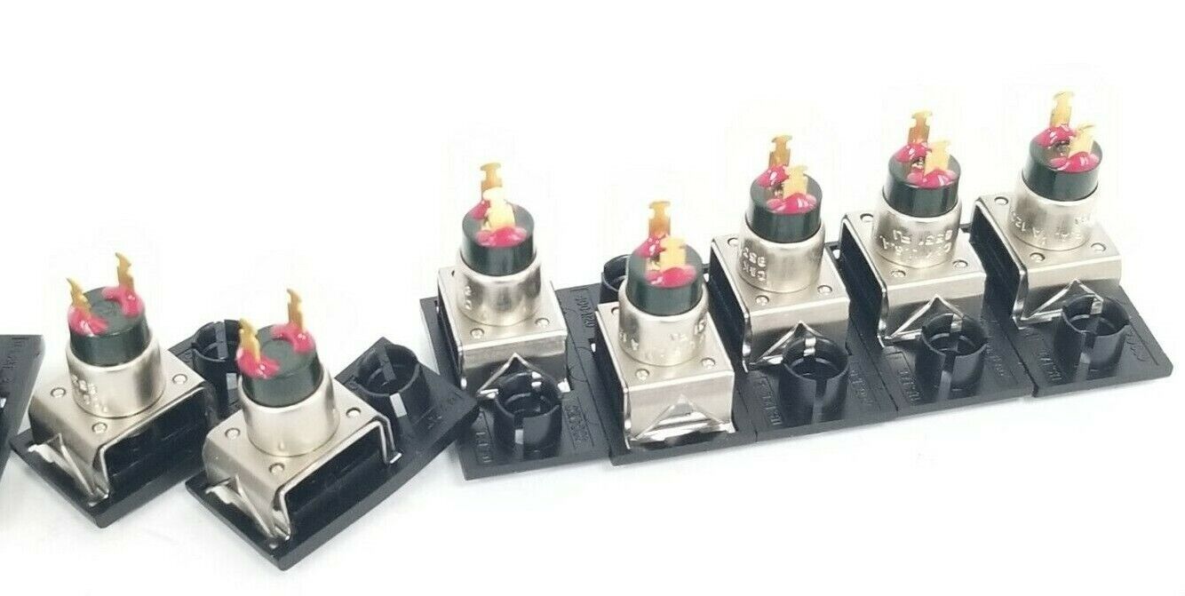 LOT OF 9 NEW C&K 8531 1A 120VAC PUSHBUTTON SWITCHES W/ 4004120 MOUNTING PLATES