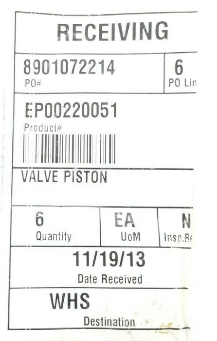 LOT OF 6 NEW GENERIC PISTONCINO VALVOLINA EP00220051 VALVE PISTONS D=8 H=71
