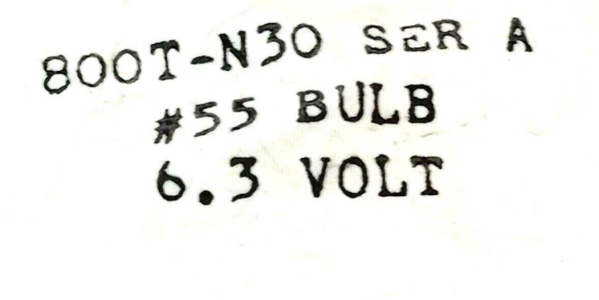 BOX OF 5 NEW ALLEN BRADLEY 800T-N30 SER. A #55 BULBS 6.3 V, 800TN30