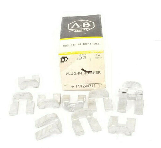 BOX OF 10 NEW ALLEN BRADLEY 1492-N21 PLUG-IN JUMPERS 1492N21 SER. A