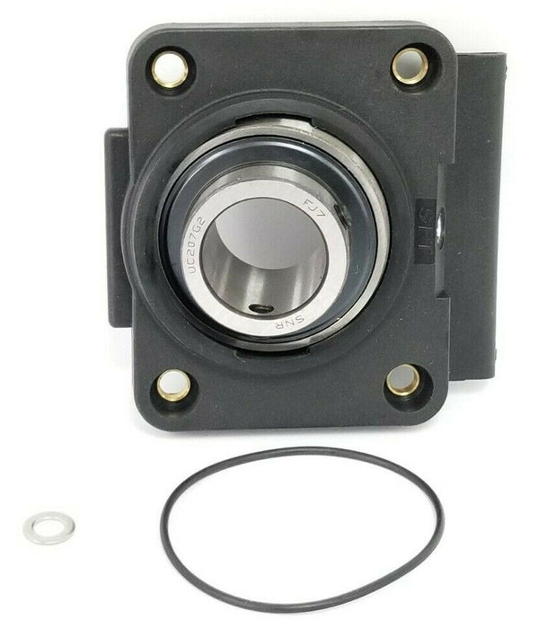 NEW SNR UC207G2 FJ7 BEARING INSERT W/ BRG METRIC 4-BOLT FLANGE 35MM BORE
