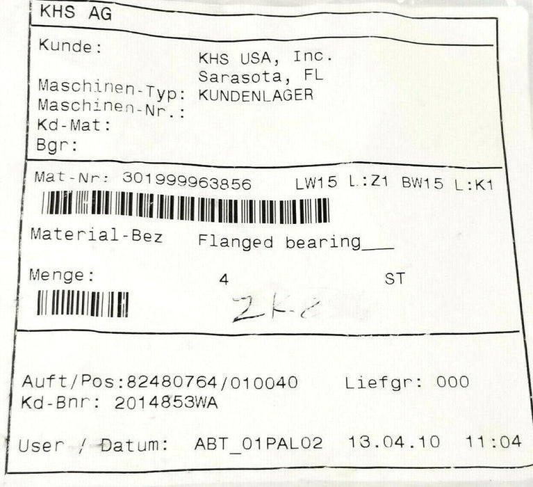 NEW SNR UC207G2 FJ7 BEARING INSERT W/ BRG METRIC 4-BOLT FLANGE 35MM BORE