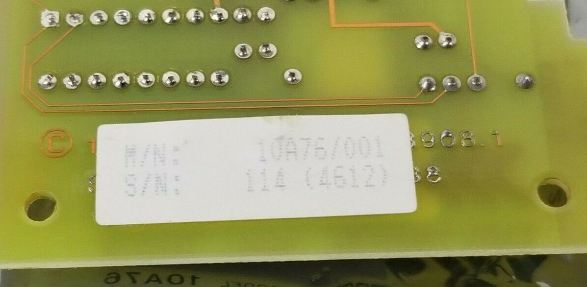 NEW DAYTRONIC MODEL: 10A76 ACCELEROMETER VIBRATION BOARD H/W: 1.2 10A76/001