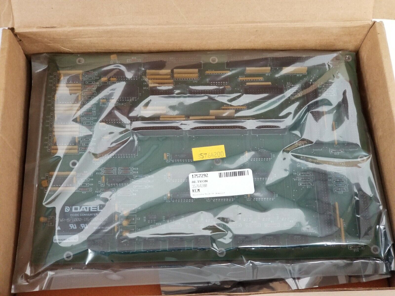 ALTRON 35764200 DC/DC CONVERTER BOARD REV. AD MX02 35764100 REPAIRED