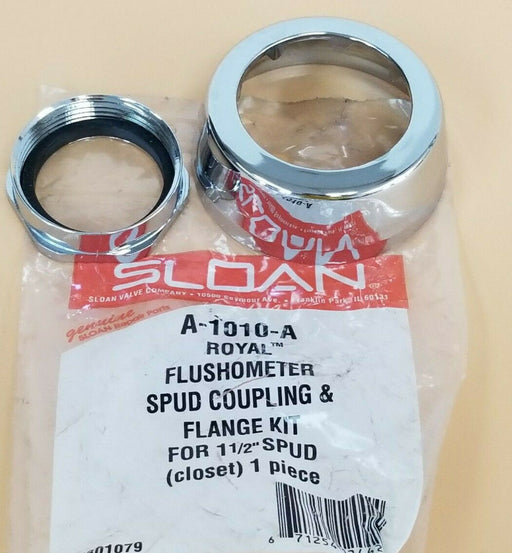 NEW SLOAN A-1010-A ROYAL FLUSHOMETER SPUD COUPLING & FLANGE KIT FOR 1-1/2'' SPUD