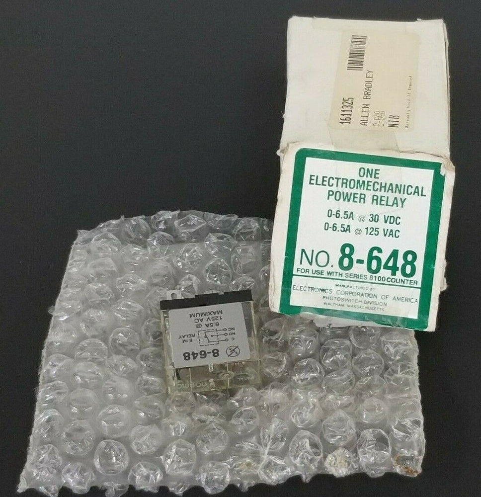 NIB ALLEN BRADLEY ELECTRONICS CORP. / OMRON 8-648 POWER RELAY 8648