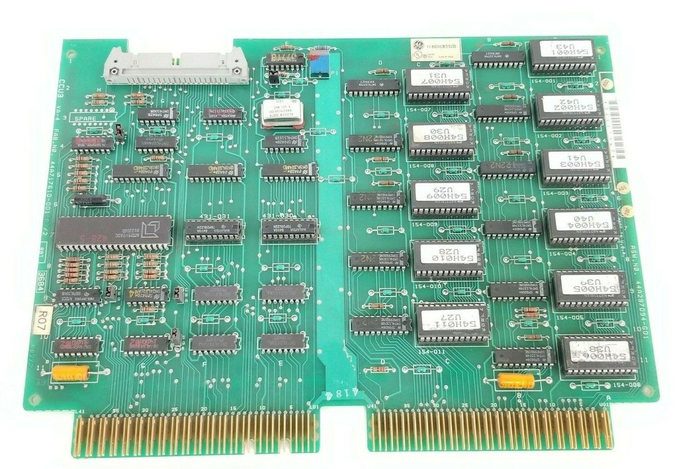 GE IC600CB502D CONTROL MODULE ASM. NO. 44A297094-G01 FAB NO. 44A717610-001 R02/2
