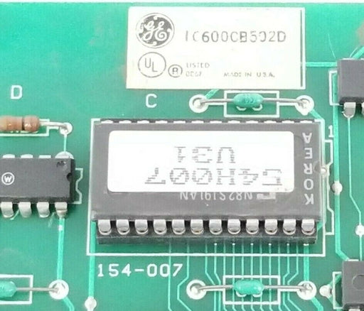 GE IC600CB502D CONTROL MODULE ASM. NO. 44A297094-G01 FAB NO. 44A717610-001 R02/2