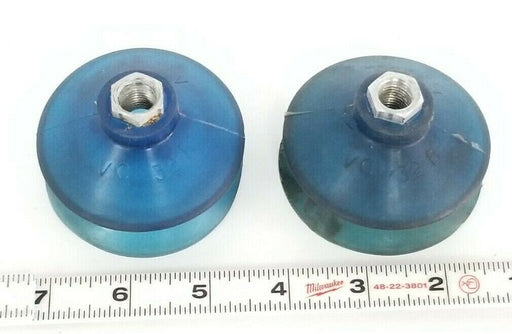 LOT OF 2 NEW VACCON VC32B-V VACUUM CUPS 1/2'' IN. THREAD 2-7/8'' IN. OD VC32BV
