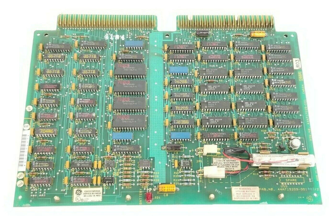 GE FANUC IC600CM554A SERIES 60 MEM 4K LOG 1K REG, 44A717539-G01 (MISSING COVER)