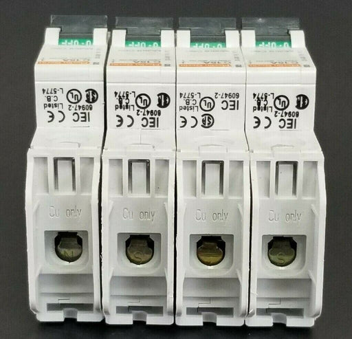 LOT OF 4 MERLIN GERIN CAT. NO. 60112 MULTI9 C60 CIRCUIT BREAKERS C15A 240V/60V