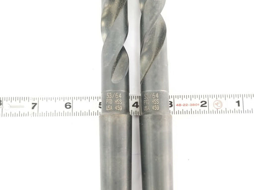 LOT OF 2 NEW PTD HSS 53/64 USA 459 TWIST DRILLS
