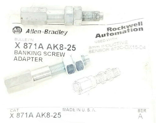 LOT OF 2 ALLEN BRADLEY X871A AK8-25 BANKING SCREW ADAPTERS SER. A, X871AAK825