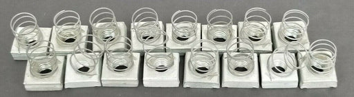 LOT OF 16 NEW GENERIC 2175713 SPRING NUTS, 32 X 33 X 10MM BASE, 2.5-3CM SPRING