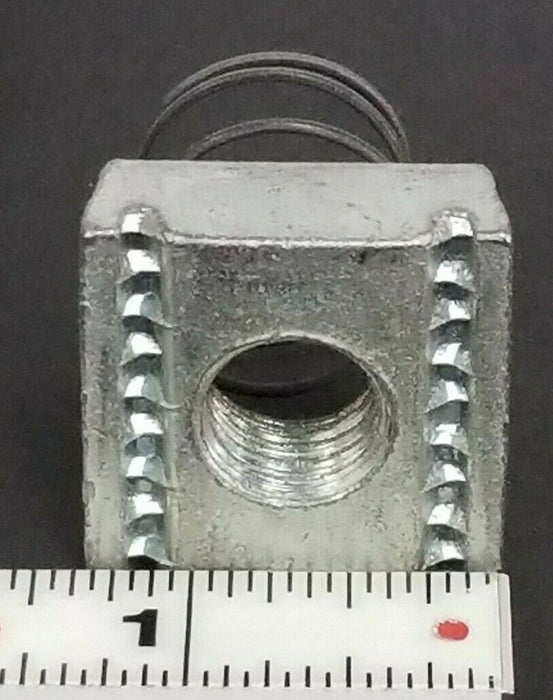 LOT OF 16 NEW GENERIC 2175713 SPRING NUTS, 32 X 33 X 10MM BASE, 2.5-3CM SPRING