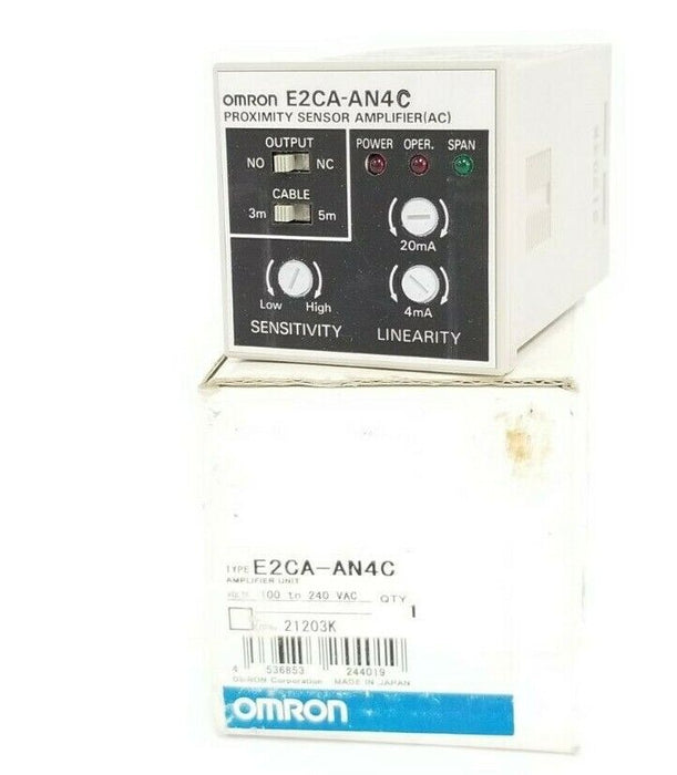 NIB OMRON E2CA-AN4C AMPLIFIER UNIT E2CAAN4C 100 TO 240 VAC