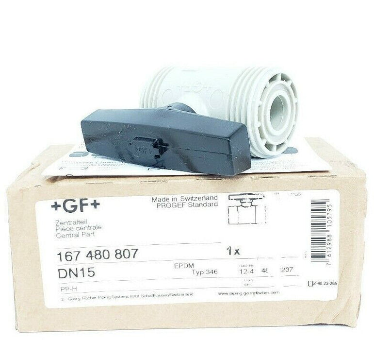 NIB GF GEORG FISCHER 167 480 807 PVC BALL VALVE DN15 EPDM TYPE 346 167480807