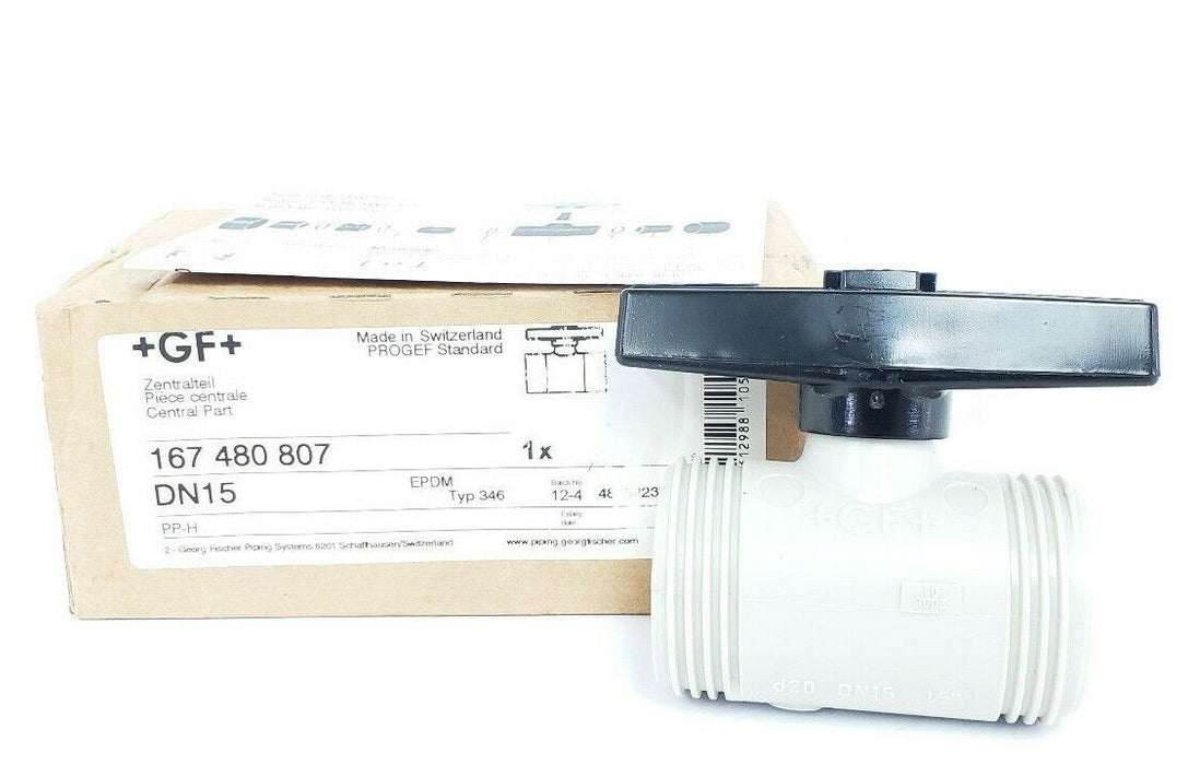 NIB GF GEORG FISCHER 167 480 807 PVC BALL VALVE DN15 EPDM TYPE 346 167480807