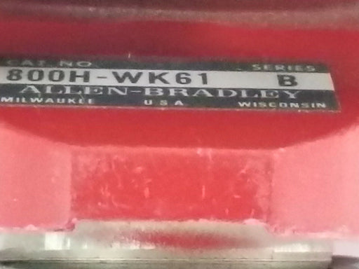 LOT OF 2 ALLEN BRADLEY 800H-WK61 PUSHBUTTONS 800HWK61, SER. B