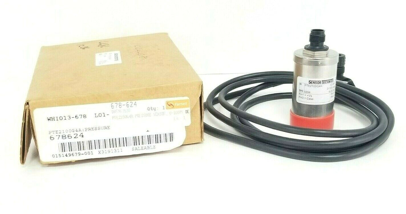 NIB SENSOR TECHNICS PTE2100G4A PRESSURE SENSOR 12-30V, 0-100 PSIG, 4-20mA