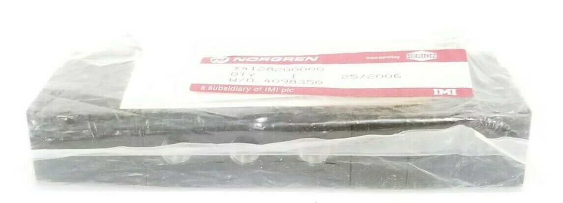 NEW NORGREN X4128200000 DOUBLE SOLENOID VALVE 3-10 BAR, W/O 4098350