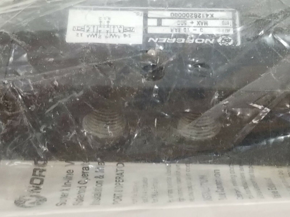 NEW NORGREN X4128200000 DOUBLE SOLENOID VALVE 3-10 BAR, W/O 4098350