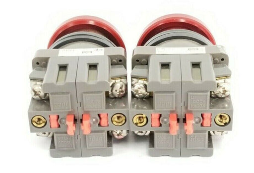 LOT OF 2 IDEC ABN SELECTOR SWITCHES 41-10650 RED W/OUT KEYS