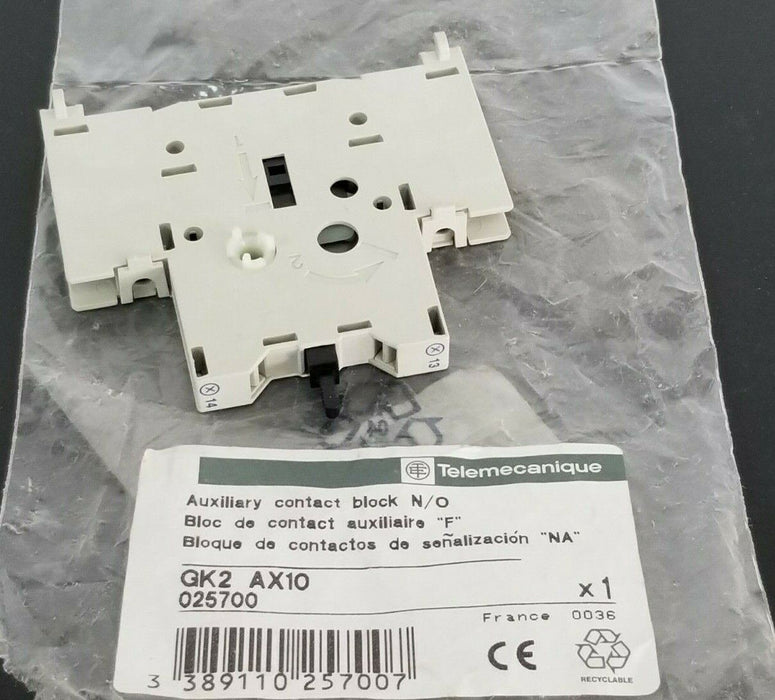 NEW TELEMECANIQUE GK2-AX10 AUX. CONTACT BLOCK N/O GK2AX10