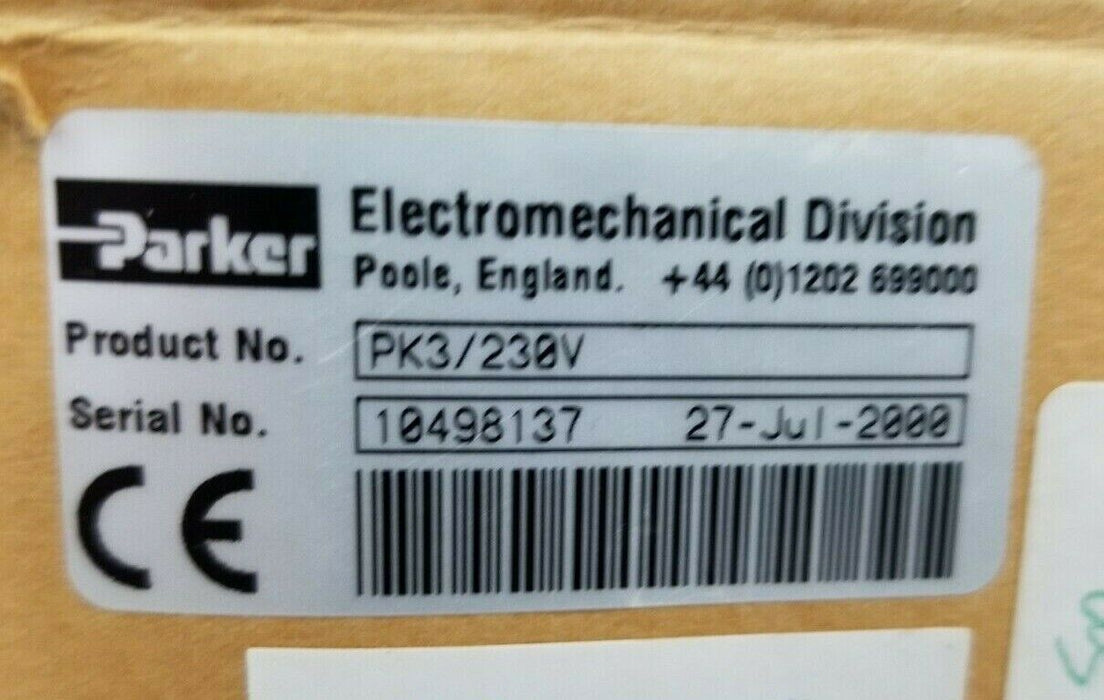 NIB PARKER PK3/230V STEPPING MOTOR DRIVE 115/230V 50/60HZ 150VA W/ FITKIT PK3