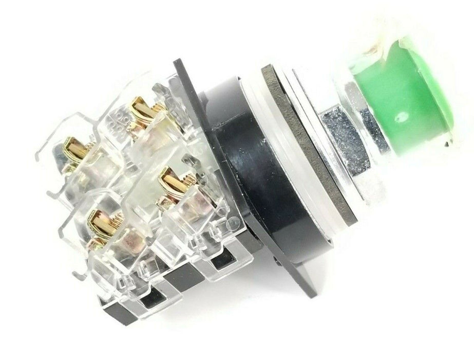 NEW MULTILINE / GE ES250A PUSHBUTTON ASSEMBLY CR104P SX418 GREEN WAR5645