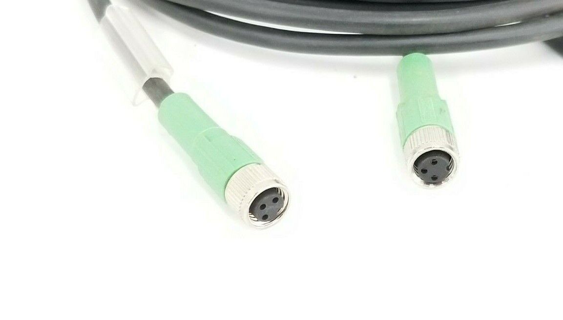 LOT OF 2 PHOENIX CONTACT 1669725 SENSOR/ACTUATOR CABLES SAC-3P- 3 0-PUR/M 8FS