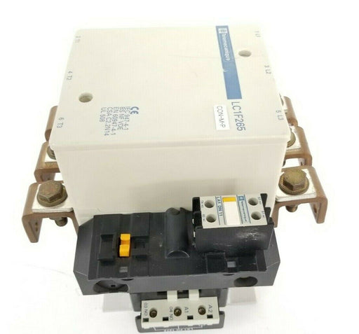 TELEMECANIQUE LC1-F265 CONTACTOR 265A 3P W/ LX1-FH-1272 COIL 120/127VAC LA1DN11