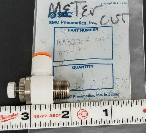 NEW SMC NAS2201F-N02-07 FLOW CONTROL VALVE, 1/4" NPT, AS-2201F, NAS2201FN0207