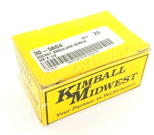 BOX OF 20 NEW KIMBALL MIDWEST 30-5604 SOCKET SHOULDER SCREWS 3/8 X 1/2