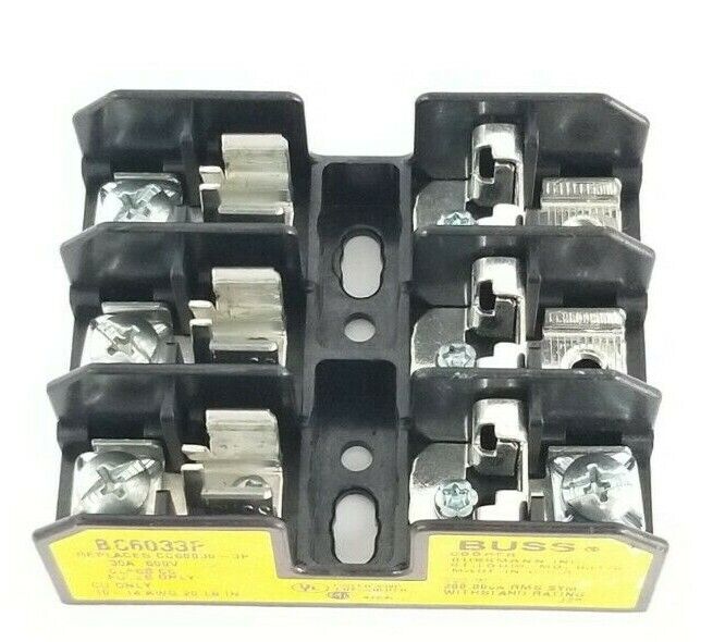 COOPER BUSSMANN BC6033P FUSEHOLDER, 30A, 250V, 3P
