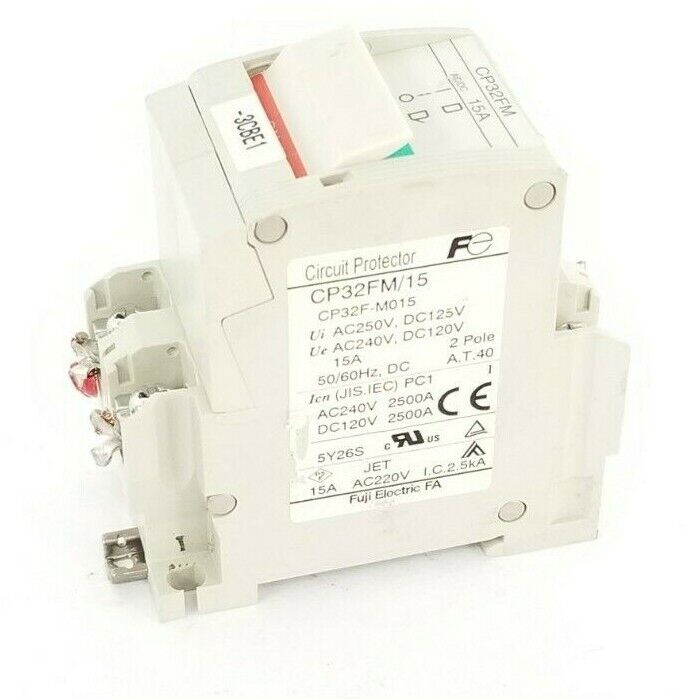 FUJI ELECTRIC CP32FM/15 CIRCUIT BREAKER 15AMP 2POLE 250VAC 125VDC