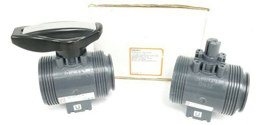 LOT OF 2 NEW GEMU 4500252127 VKD BALL VALVES 717-32D-2-1-40 DN32 (INCOMPLETE)