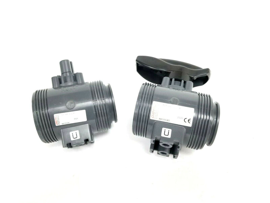 LOT OF 2 NEW GEMU 4500252127 VKD BALL VALVES 717-32D-2-1-40 DN32 (INCOMPLETE)
