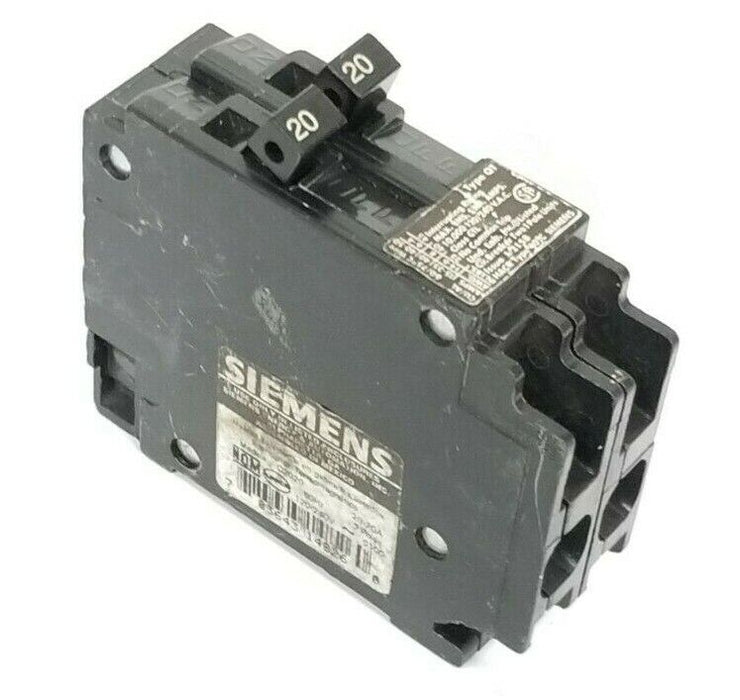 SIEMENS Q2020 CIRCUIT BREAKER 20/20A 1P 120V TYPE: QT