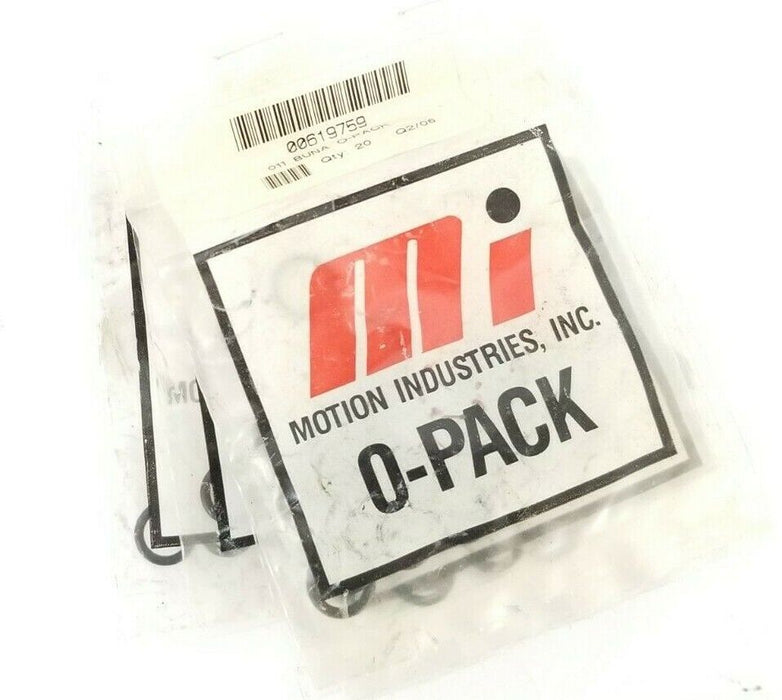 LOT OF 200 NEW MOTION INDUSTRIES 00619759 011 BUNA O-PACK O-RINGS