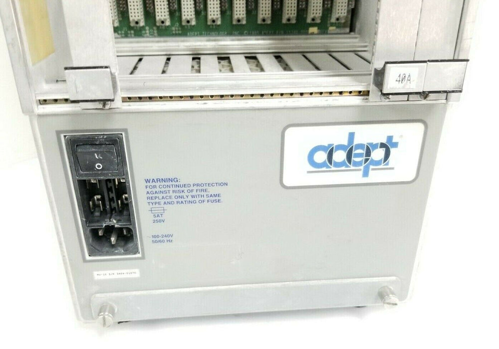 ADEPT TECHNOLOGY 30340-30000 PLC RACK CONTROLLER MODEL: MV-5/10 100-240V 5.0A