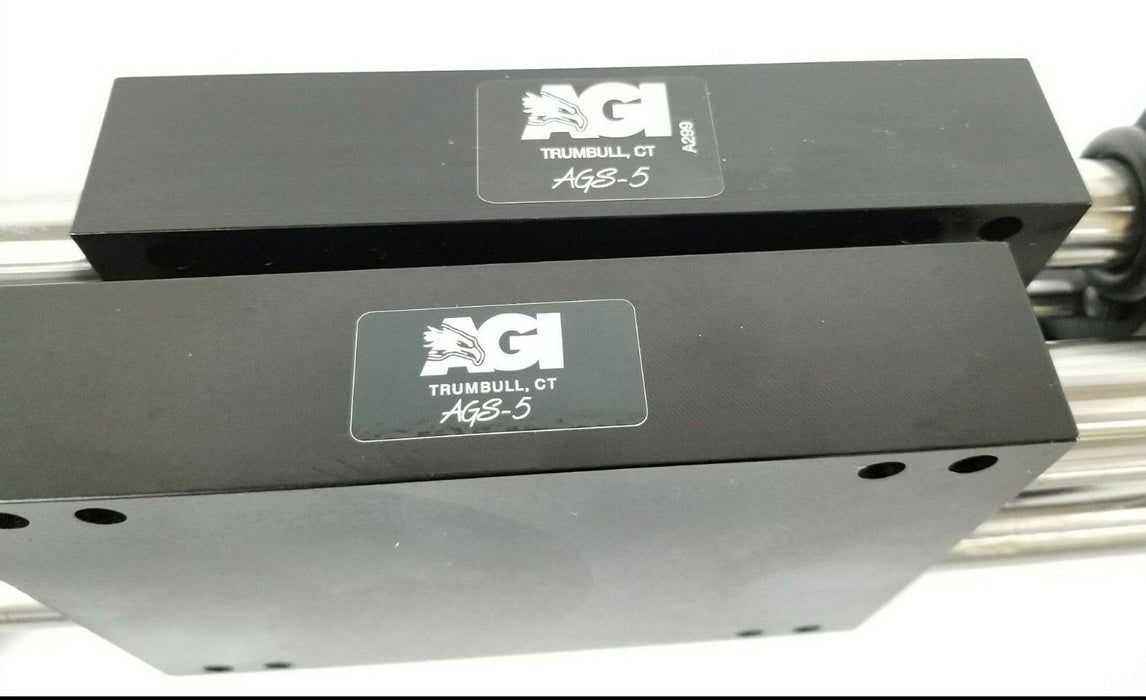 LOT OF 2 NEW AGI MFG. AGS-5 LINEAR SLIDE AIR CYLINDERS AGS5