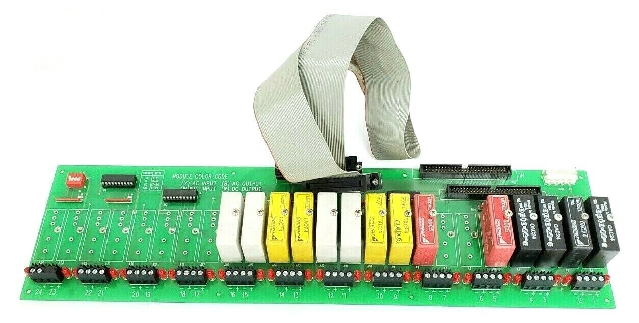 COMPUTER BOARDS INC. CK-66-0019 RELAY BOARD COLOR CODED W/ IDC5 IAC24 ODC5 OAC24