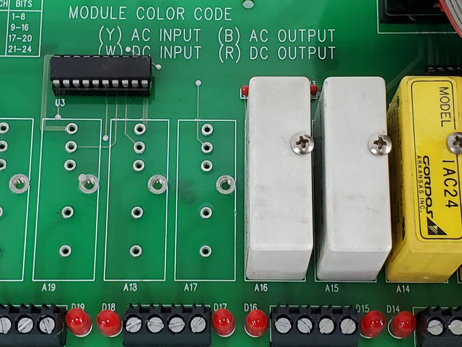 COMPUTER BOARDS INC. CK-66-0019 RELAY BOARD COLOR CODED W/ IDC5 IAC24 ODC5 OAC24