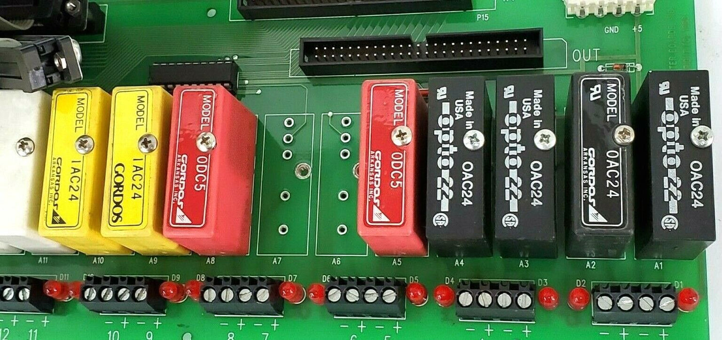 COMPUTER BOARDS INC. CK-66-0019 RELAY BOARD COLOR CODED W/ IDC5 IAC24 ODC5 OAC24