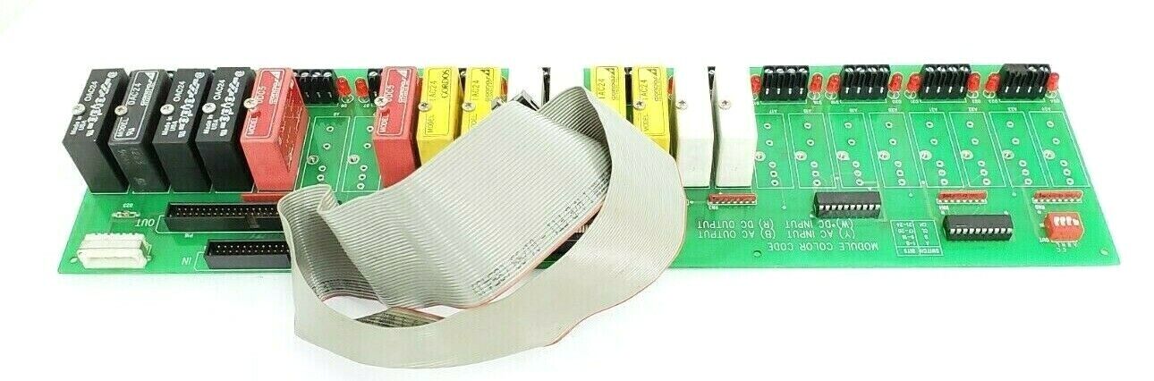 COMPUTER BOARDS INC. CK-66-0019 RELAY BOARD COLOR CODED W/ IDC5 IAC24 ODC5 OAC24